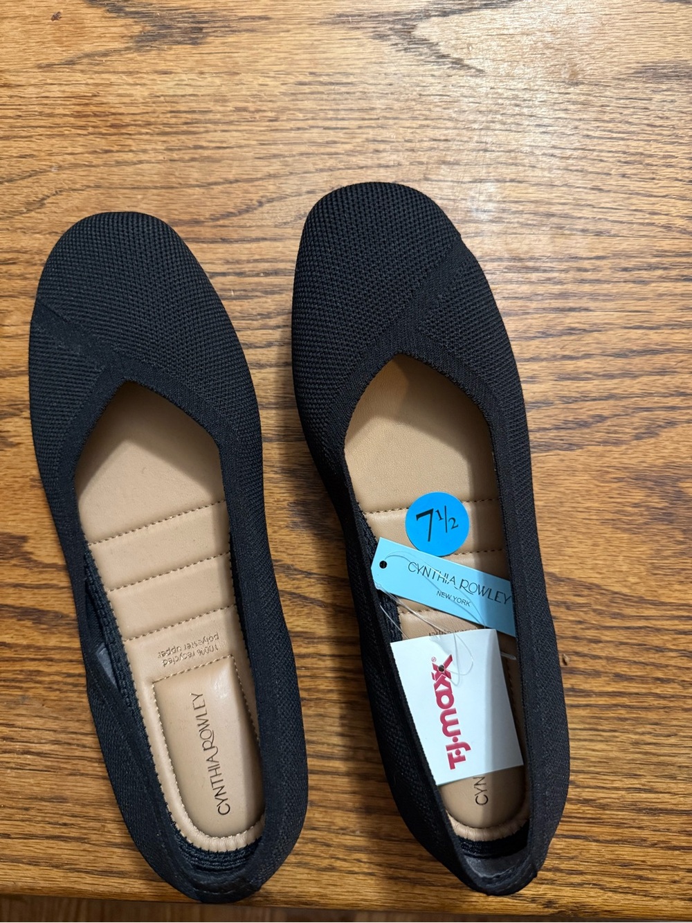 Cynthia Rowley Black Knit Slip-On Ballet Flats